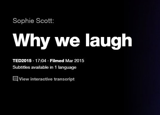 TEDTalksでリスニング力を鍛える:なぜ人は笑うのか